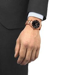 Tissot Men's Rose Gold Stainless Steel Bracelet Watch, 40mm