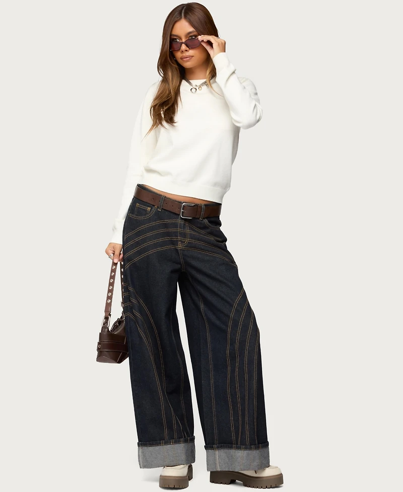 Edikted Women's Lizzey Crewneck Sweater