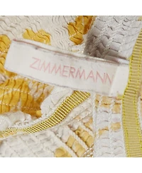 Pre-Owned Zimmermann Women's White/yellow Printed Cotton