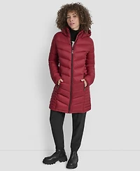 Dkny Women's Zip-Front Long Coat