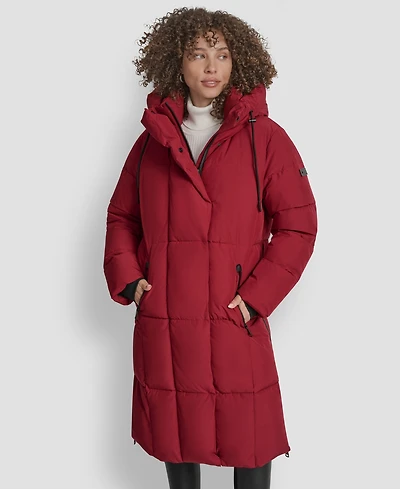 Dkny Women's Zip-Front Stand Collar Coat