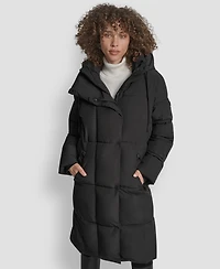 Dkny Women's Zip-Front Stand Collar Coat
