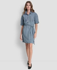 Dkny Jeans Women's Button-Front Shirt Dress