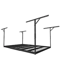 Fleximounts Max Series 48 in. W x 72 in. D x 22-40 in. H Black Heavy Duty Ceiling Mounted Overhead Garage Storage Rack-GR46BMAX-e