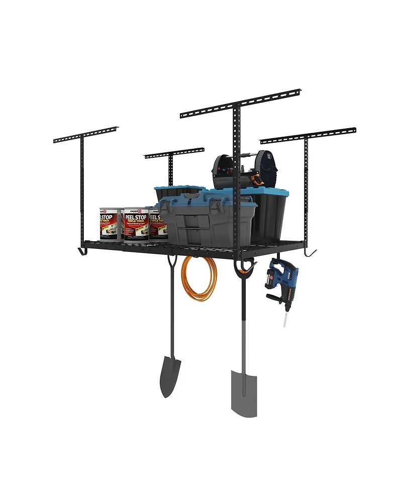 FlexiMounts Ohk Series 36 in W × 48 in D Ceiling-Mounted Overhead Garage Storage Rack – Model OHK34B-e