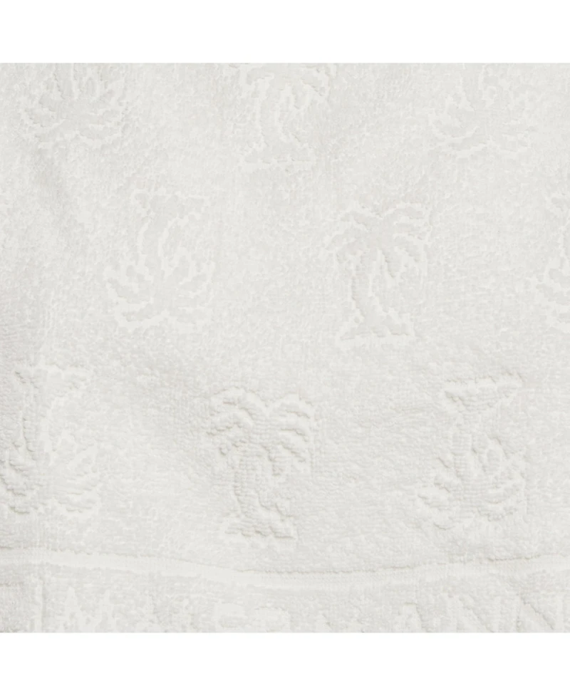 Pre-Owned Zimmermann Women's Palm Tree Terry Cotton Fringed Crop Top