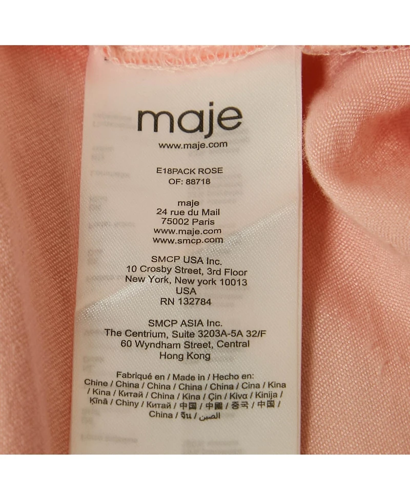 Pre-Owned Zimmermann Women's Pink Satin Tie-Up Trousers