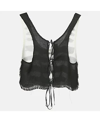 Pre-Owned Marni Women's Brushstroke Print Hemp Blend Gauze Cropped Tank Top