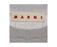 Pre-Owned Marni Women's Silver Lurex Knit Mock Neck Top