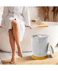 Bathroom Towel Warmer Bucket with Fragrance Holder & Auto Shut Off