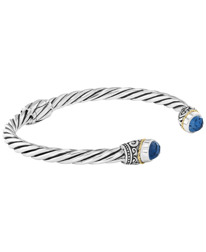 Effy Collection London Blue Topaz Bangle (2-3/8 ct. t.w.) Bracelet in Sterling Silver