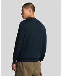 Lyle & Scott Men's Tonal Eagle Merino Crew Neck Sweater