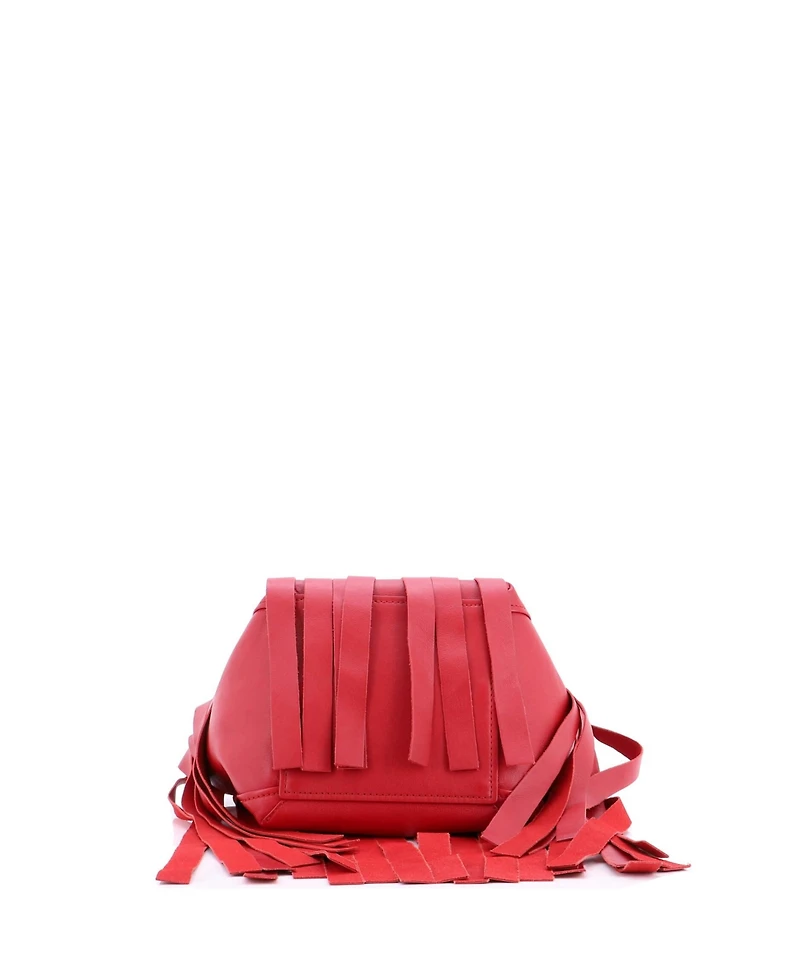 Pre-Owned Balenciaga Xs Laundry Cabas Tote Fringe Leather