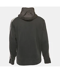 Pre-Owned Moncler Men's Black Jersey Zip-Up Hooded Jacket
