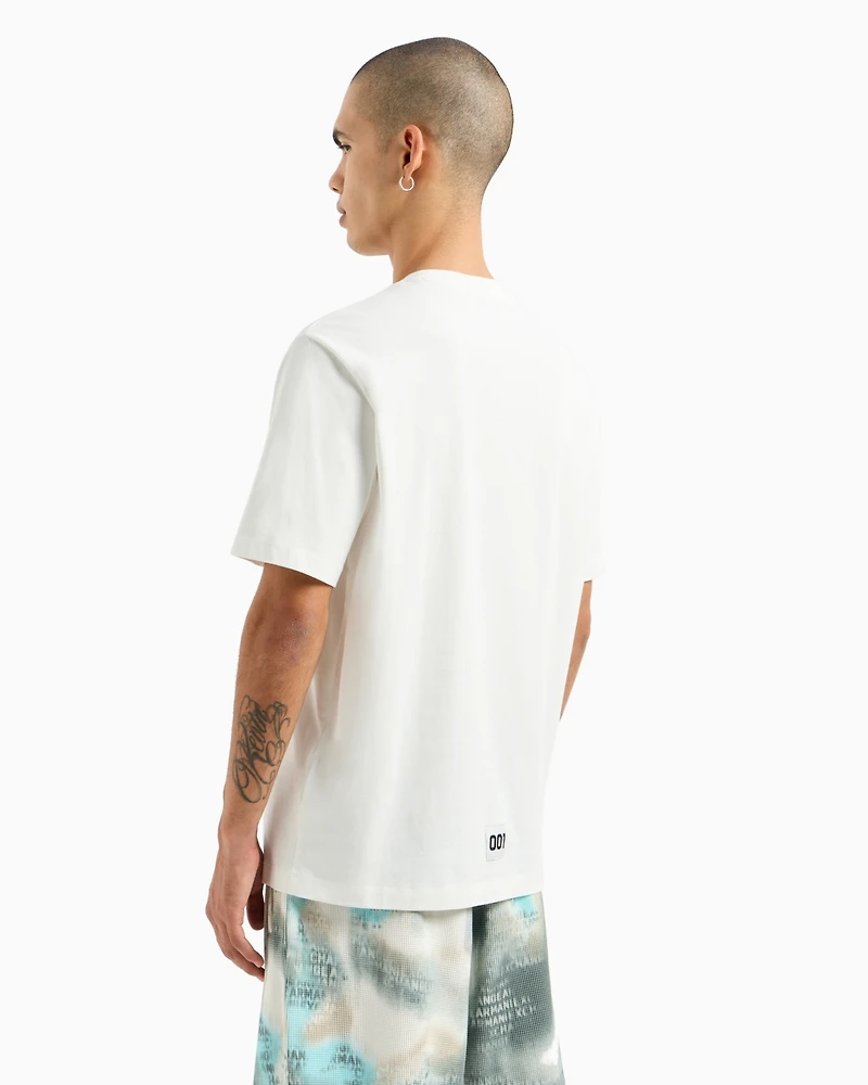 A|X Armani Exchange Men's Cotton Wave Logo Print T Shirt