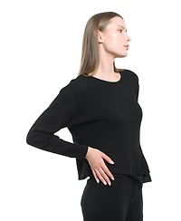 Wilt Clothing Women's Round Neck Mix Media Sweatshirt