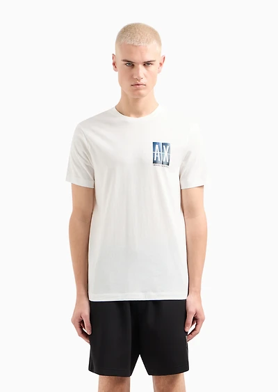 A|X Armani Exchange Men's Regular-Fit Gradient Box Logo Graphic T-Shirt