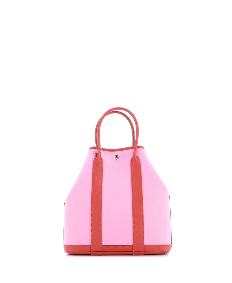 Pre-Owned Hermes 28 Garden File Tote Toile and Leather