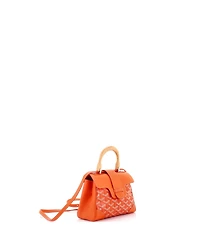 Pre-Owned Goyard Mini Saigon Top Handle Bag Coated Canvas with Leather