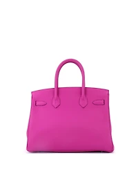 Pre-Owned HERMES Birkin 30 Handbag Pink Togo with Palladium Hardware