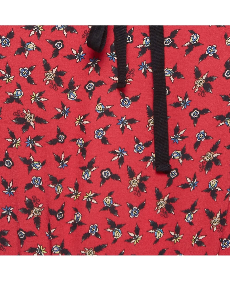 Pre-Owned Zadig & Voltaire Women's Red Floral Print Crepe Mini Dress