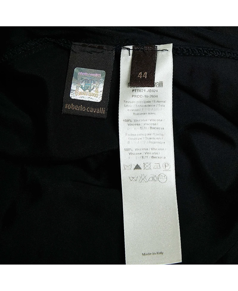 Pre-Owned Roberto Cavalli Women's Beige Cotton And Modal Faux Feather Detail T-Shirt