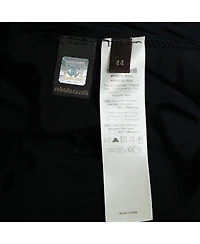 Pre-Owned Roberto Cavalli Women's Beige Cotton And Modal Faux Feather Detail T-Shirt