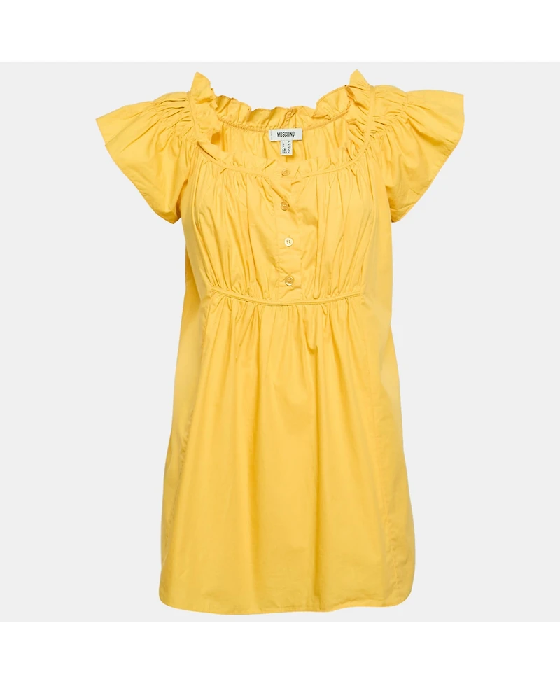 Pre-Owned Moschino Women's Yellow Cotton Tunic