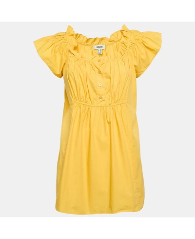 Pre-Owned Moschino Women's Yellow Cotton Tunic
