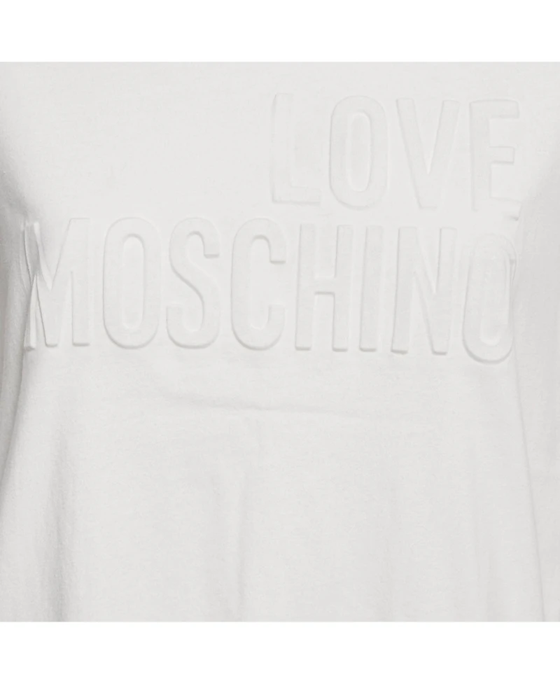 Pre-Owned Love Moschino Women's Blue Striped Denim Button Front Shirt