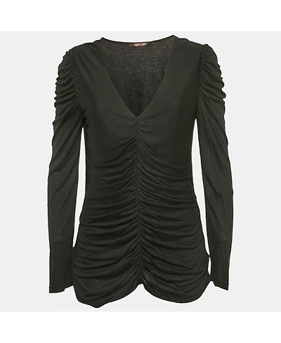 Pre-Owned Roberto Cavalli Women's Ruched Jersey Top