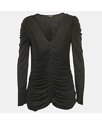 Pre-Owned Roberto Cavalli Women's Ruched Jersey Top