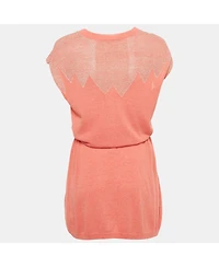 Pre-Owned Zadig & Voltaire Women's Candy Pink Lurex Knit Rimo Mini Dress