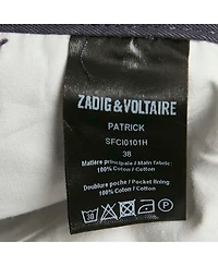 Pre-Owned Zadig & Voltaire Men's Blue Cotton Patrick Chino Pants