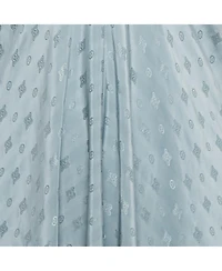 Pre-Owned Zadig & Voltaire Women's Slate Blue Patterned Silk High Low Maxi Dress