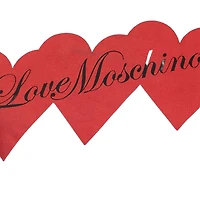 Pre-Owned Love Moschino Women's Logo Print Cotton Short Sleeve Slim Fit T-Shirt