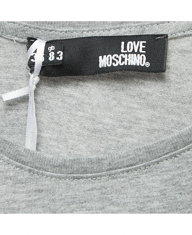 Pre-Owned Love Moschino Women's Blue Striped Denim Button Front Shirt
