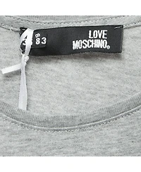 Pre-Owned Love Moschino Women's Blue Striped Denim Button Front Shirt