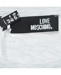 Pre-Owned Love Moschino Women's Logo Print Cotton Crew Neck T-Shirt