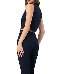 Ivonne Women's Front-Zip Crop Top