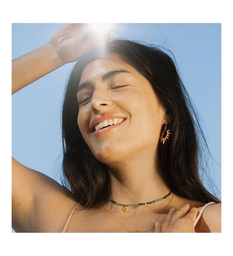 Channeling Wisdom Sapphire Starburst Beaded Choker