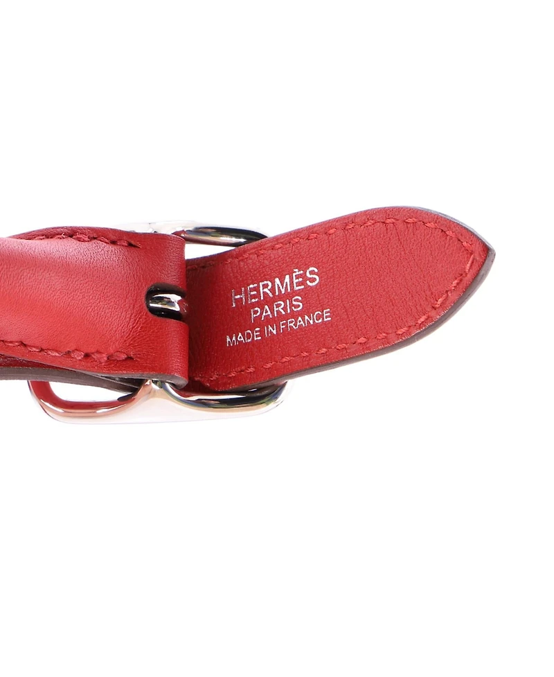 Pre-Owned Hermes 31 Trim Duo Bag Printed Silk and Leather