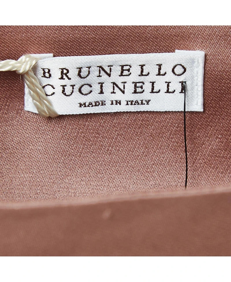 Pre-Owned Brunello Cucinelli Women's Pink Satin Asymmetric Midi Skirt