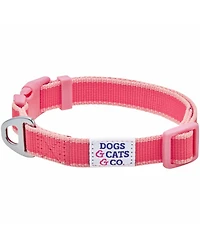 Dogs & Cats Co. Two-Tone Contrast Trimmed Dog Collar with Safety Aluminum D-Ring