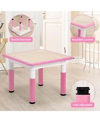 Gaomon Kids Table and 4 Chairs Set Activity Table for Toddlers 5-Piece Childrens Table and Chair Set Boy & Girl Gift for Classrooms/Daycares/Home