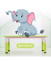 gaomon 7-Piece Kids Table and Chairs Set, Children Multi-Activity Study Table With Non-Slip Legs, Graffiti Desktop for Home/Daycares