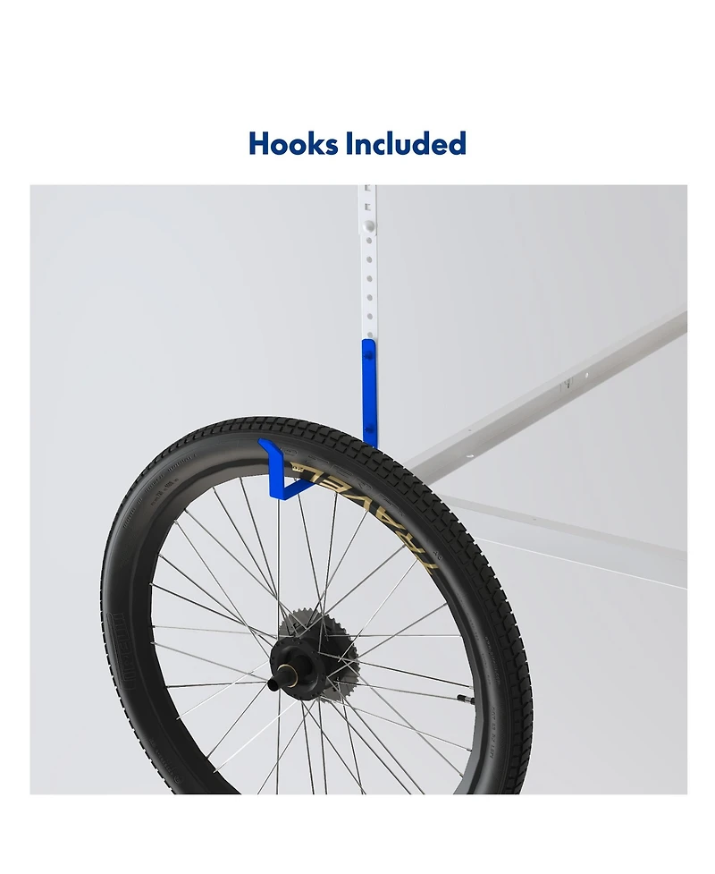 Fleximounts Ohk Frame-Only Ohk Series Ceiling Mounted Overhead Garage Storage Rack, White — 48" X 96"