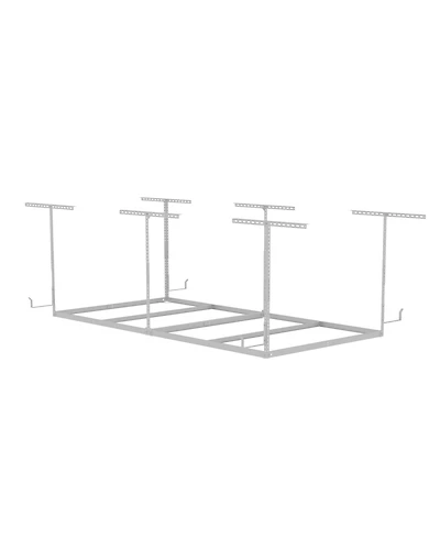 Fleximounts Ohk Frame-Only Ohk Series Ceiling Mounted Overhead Garage Storage Rack, White — 48" X 96"