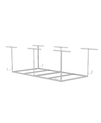 Fleximounts Ohk Frame-Only Ohk Series Ceiling Mounted Overhead Garage Storage Rack, White — 48" X 96"