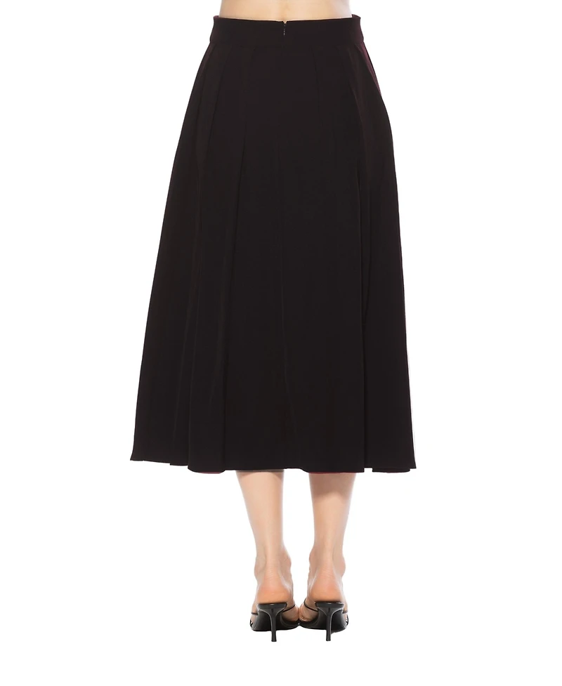 Alexia Admor Women's Oren Long Pleated Midi Skirt